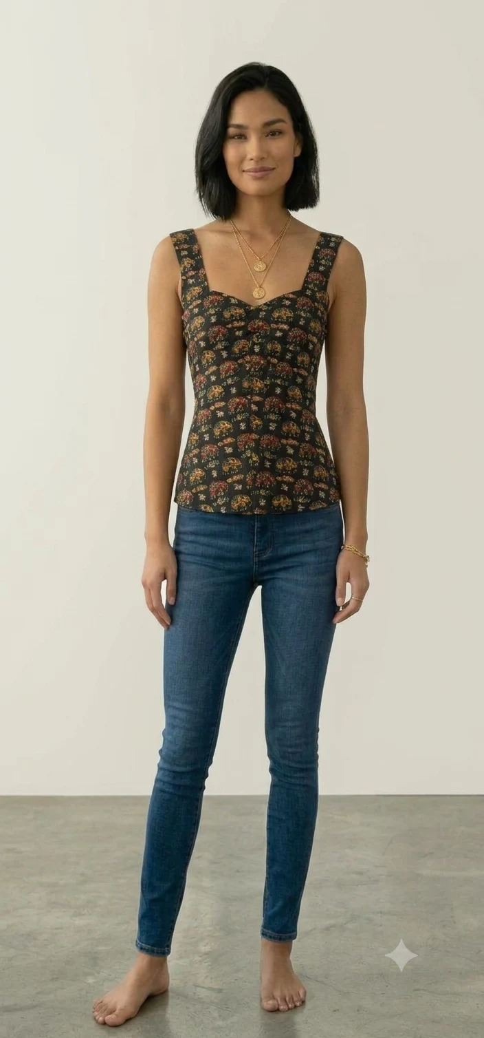 Gajmukhi Kurti Top front view